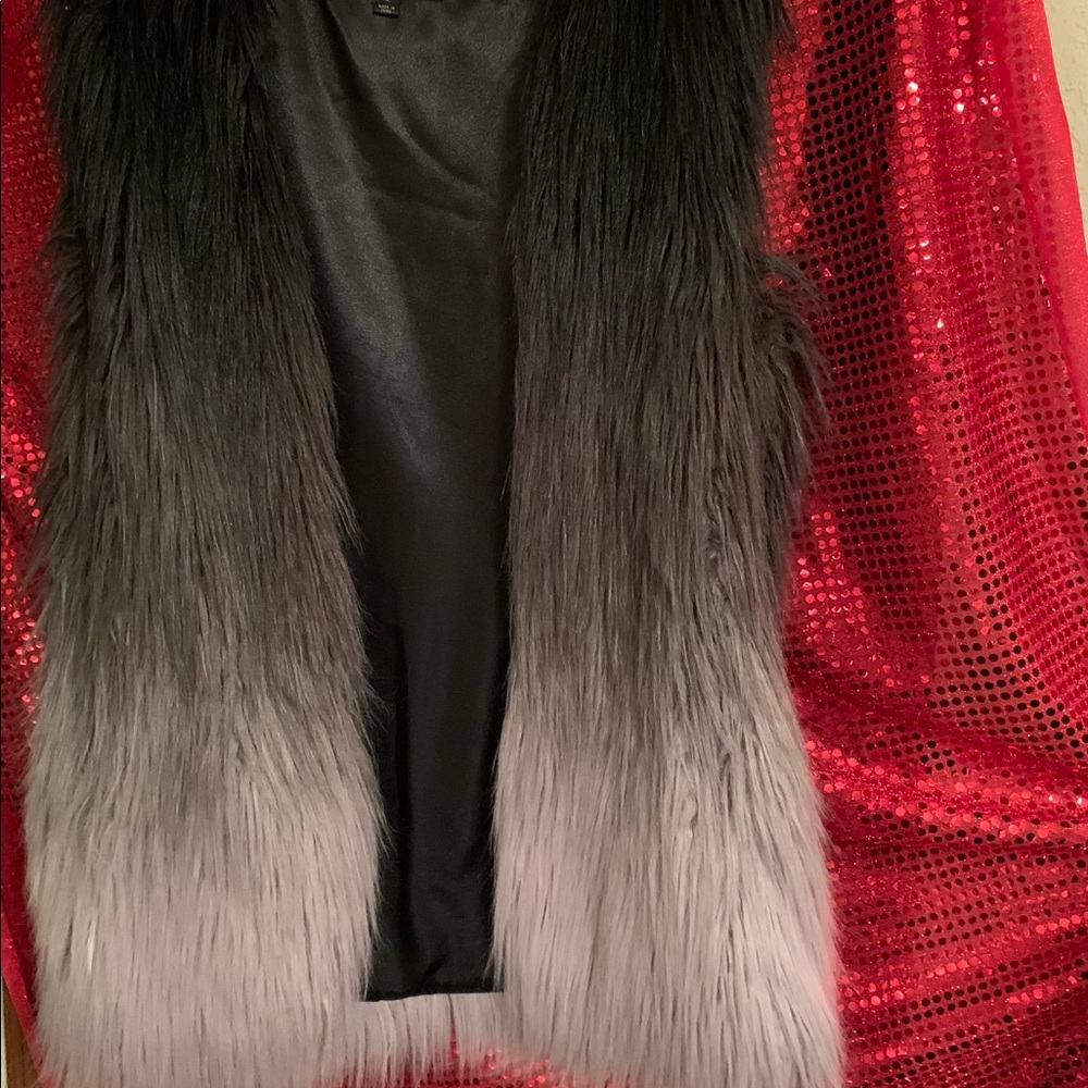 Faux Fur Ombré Vest.